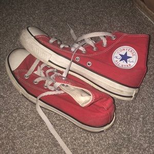 Red high top converse